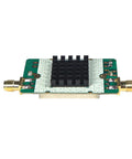 Two Way LoRa Signal Booster And Power Amplifier Module For 863-870MHz And 902-928MHz with heatsink and connectors, top view