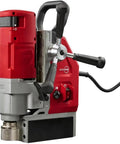 One Five Eight Inch Compact Electromagnetic Drill With 13 Amp High Torque Motor And Two Speed Transmission for drilling on flat steel surfaces.