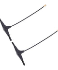 2.4G FPV Antenna Short T Type With 2.5dBi Gain 2400 To 2500MHz for drones and surveillance, two antennas black T shape