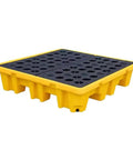 Modular Spill Containment Pallet With Drain And Anti Leak Tray For Safe Liquid Storage Heavy Duty Polyethylene Platform Reusable Drip Pan