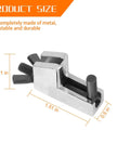 Side view of a 2 Pack Car Brake Line Clamp Set Zinc Alloy Chrome Plated Hose Pinchers with product dimensions