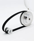 Cool HTD Synchronous Pulley Kit With 120T And 24T Gears, Solid Steel Or Aluminum Build For Precision Drives, 3M Belt Width, Smooth Power Transmission, Custom Bore Sizes Like 10mm Or 25mm To Fit Your Motor Shaft Perfectly. HTD pulley kit with belt and two machined metal gears