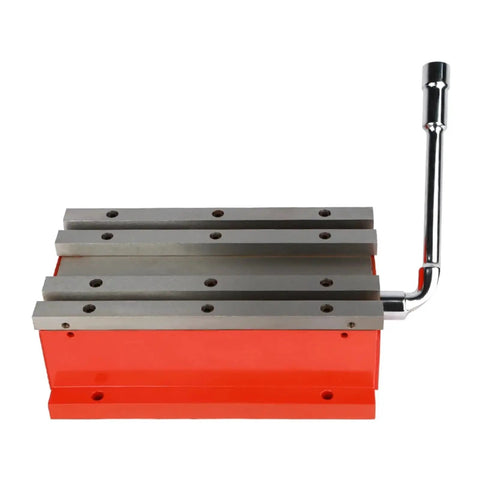 Badass Heavy Duty Manual Magnetic Vise With Rock Solid Insane Holding Power Perfect For Cnc Milling Workbench Mounts and Professional Metal Fabrication DIY Projects on white background.