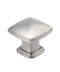 Brushed Nickel Cabinet Knobs 30 Pack Square Zinc Alloy Drawer Handles For Kitchen Cupboards Dresser And Bathroom Hardware Built To Last Tough As Nails Durable Rust Resistant Knobs For Everyday Home Upgrades, single knob close-up view.
