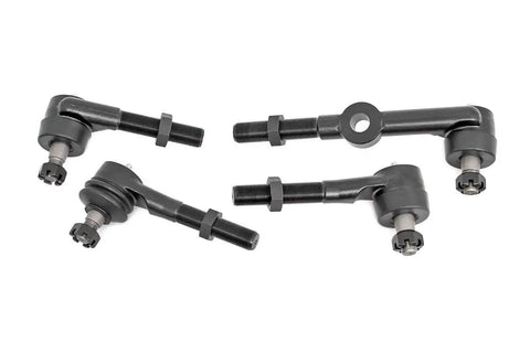 Heavy Duty Steering Kit With Stabilizer For Jeep TJ XJ ZJ MJ N3 Damper Tie Rod Ends And Drag Link Upgrade visible on white surface.