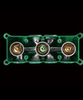Heavy Hitter Full Copper Concealed Shower Kit With Four Function Waterfall Wall Mounted Top Spray And Pressurized Handheld Featuring Ceramic Valve plumbing fixture showing valve connections and brass fittings.