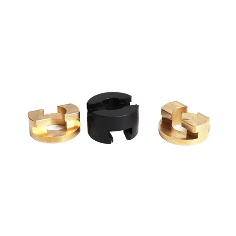 Premium Oldham Coupling For V-Core 3.1 And V-Core4 3D Printer Z Axis, 3-Pack Bi-Material Lead Screw Decoupler, brass and black
