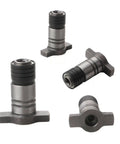 Heavy Duty Wide Base Pipe Clamps For Woodworking And Gluing Rust Resistant Steel Construction image showing four clamps from different angles.