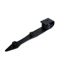Slick Rolling Matte Black Barn Door Rollers With Three Threaded Mounting Posts For Straight Up Solid Interior Sliding Doors And Dead Quiet Tapered Hardware, close-up view of a roller with two threaded posts.