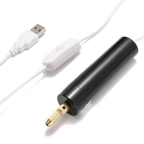 Handy Portable Mini Electric Drill Kit With 0.7 To 1.2 Mm Drill Bits For Resin Jewelry Making Crystal Epoxy Crafts 1.8 Meter Cable Easy Operation ABS Housing Handheld Tool DIY Friendly USB cord
