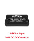 Straight Up Reliable 10W DCDC Isolated Switching Converter Step Down Power Supply Module 24V To 5V 2A, compact black unit with input/output details.