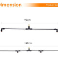 4 Nozzle Poly Boom Wand With Three Eighth Inch Brass Fitting Convertible To Two Nozzles displayed in 92cm and 142cm lengths