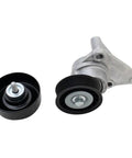 Engine Drive Belt Kit W Tensioner Pulley For Cadillac Escalade 2003 06 Buick Rainier 2004 07 Fits Gmc Chevy Truck Suv Replace 90K38158A shown with idler pulley and tensioner