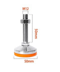 Hardcore Adjustable Leveling Feet M8 M10 M12 Threaded Carbon Steel Machine Legs For Furniture And Heavy Machinery 6 Pack showing M12 with 50mm height.