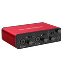 2x2 USB Audio Interface With 48V Phantom Power And 24-Bit 96kHz Recording For Microphones And Instruments, Plug And Play On Smartphones