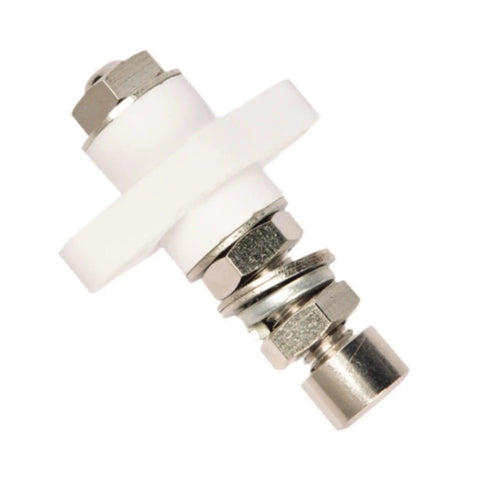 Heavy Duty Electric Terminal Block For Copper Connector Junction Block High Temperature Rated Detachable Design Spare Part For Industrial Grade Conductivity 2.5 Mm Beefy Power Terminal For Quick Swap And Durable Wiring, white copper connector
