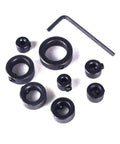 Real Deal Adjustable Depth Stop Collar Kit For Countersink Drill Bits Heavy Duty Woodworking Clamping Positioner compatible black steel collars