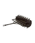 36 Inch Wide Lawn Aerator Roller With 78 Steel Spikes And 24 Gallon Water Holder For Behind Mower Or ATV Use, side view