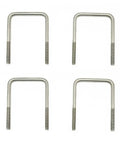 Beefy 90 Degree U Bolts Set In 304 Stainless, 3/8-16 Threaded, 2 Inch Length, 3-7/8 Inch Shank, Marine Trailer Mounting Hardware Pack