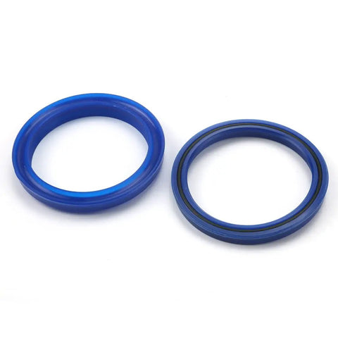 Hydraulic Log Splitter Cylinder Rebuild Seal Kit For 4.0 Bore And 1.75 Rod, Rubber And Plastic Seals in blue color