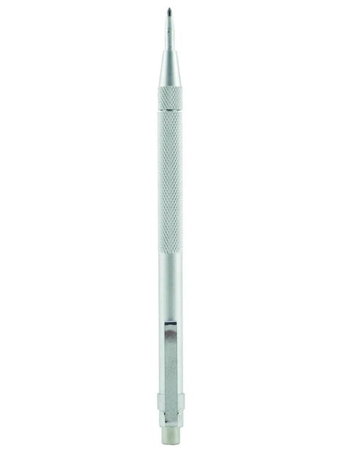 Tungsten Carbide Scribe With Magnetic End And Replaceable Tip, Knurled Aluminum Handle, Marks Hard Materials