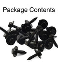Package contents of Self Drilling Hex Washer Head Screws 4.8x19mm For Roofing And Wood Framing No Pre Drill Needed T 17 Point Carbon Steel Fasteners 20 Pack