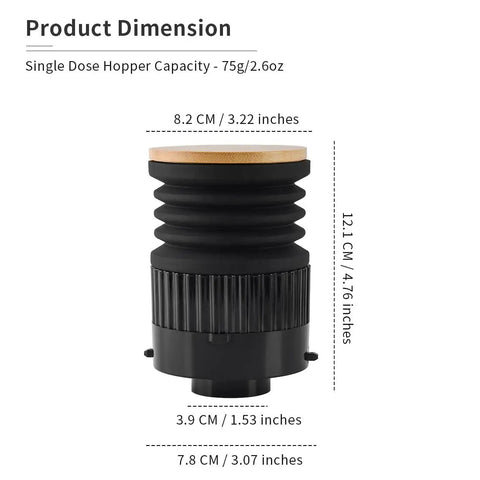 Single Dose Hopper And Silicone Bellows With Bamboo Lid For Barista Express Pro Touch Espresso Machines Easy Install Spill Proof