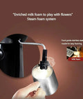 Milk frothing with Smart Coffee Maker With Two Flavors Espresso, Double Pumps And Boilers, Programmable Timer, Adjustable Brew Strength
