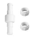 Pool Cleaner Hose Ball Bearing Swivel Replacement With Nuts For Polaris D20 180 280 380 480 PRO And 3900 Sport Accessories Parts Durable ABS Connector Easy Install Leak Free Performance, white ABS swivel with 2 nuts