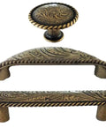 Set Of 24 Antique Brass Drawer Handles, Four And Three Quarters Inch Length, 3 Inch Center Spacing, Includes 1 Inch Screws, Slick Upgrade For Dressers, Cabinets, RV Or Outdoor Kitchen Makeovers, Classic Hardware With Timeless Charm, ornate designs.