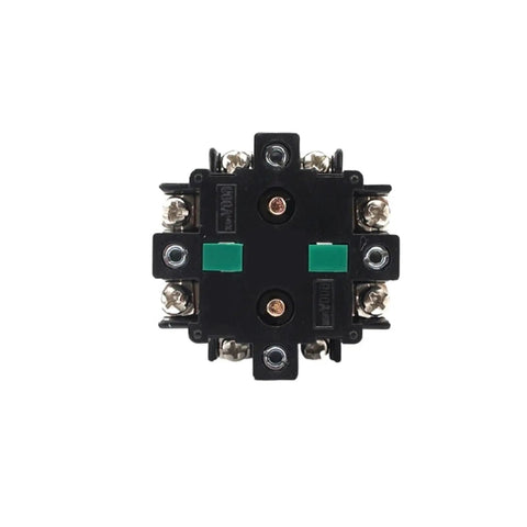 30mm Rod End Bearing Kit With Monolever 4 Way Joystick Switches Featuring Self Locking Latching Reset Momentary Toggle Cross Rocker 4NO For Rugged Heavy Duty High Load Capacity Applications, front view