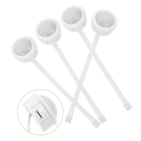 4 Pack Motion Sensor LED Light With Induction Sensor For Hallway Garage Garden Courtyard Lighting Easy Installation Energy Efficient Emergency Lighting Motion Activated Auto On Off, white PC PVC