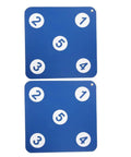 Dual Sided Indoor Fencing Target Set with Weather Resistant Rubber Targets, Dark Blue, Numbered Squares, Portable 2 Pack