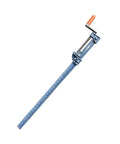 Heavy Duty I Bar Clamp Four Foot Length With Throat One And Thirteen Sixteenths Inches And Clamp Face One And Seven Eighths Inches Six Thousand Lbs Clamping Force Rapid Acting No Slip Clutches For Everyday Woodworking And Fabrication Workhorse blue steel clamp