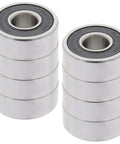 8 Pack Deep Groove Ball Bearing 10 Mm By 26 Mm By 8 Mm With Double Rubber Seal For DIYers Gear Heads Motors RC Cars And Machinery Durable