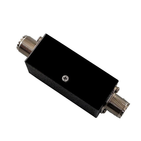 Compact 100W BCI Filter For HF Shortwave Radios And Receivers, Lightweight 78g Front End Interference Shield, connectors visible