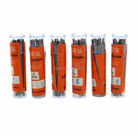 60-Piece High Speed Steel Drill Bit Set With 1.5mm Twist Bits And Straight Shank For PCB Drilling And Woodworking in clear tubes