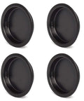 4 Pack Closet Door Finger Pull 1-3/4 Inch Black Easy Snap In Installation Fits 3/8 Inch Depth by 1-3/4 Inch Opening Hole Universal Compatibility
