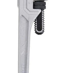 Beefy Aluminum Pipe Wrench 14 Inch Lightweight Yet Tough with I Beam Design Forged Wide Jaws Ergonomic Handle