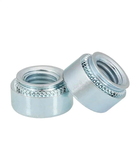 Rock Solid Carbon Steel Clinch Nuts With Knurled Grip For Secure Riveting On Thin Sheet Metal Pro Grade with knurled design.