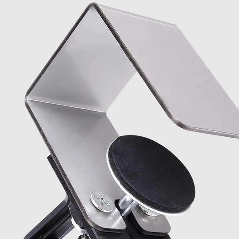 Close-up of Quick Release Adjustable U Shaped Drawer Clamps For No Sweat Panel Install with stainless steel and rubber padding.