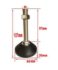 4 Leveling Feet for Furniture Heavy Duty Rotating Feet Adjustable Threaded Design Fits D80 M8 M10 M12 Sockets Ideal for Tables Chairs Shelves Cabinets Plant Stands Indoors or Outdoors, M8, 80mm base
