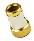 Magnetic Ring Screwdriver Bit Holder For 1/4 Inch Hex Driver Bits, Alloy Steel Magnetizer For Screw Retention, Heavy Duty Bit Accessory For Hand Tools, Keeps Screws In Place And Easy To Retrieve, gold 25x15mm ring close-up