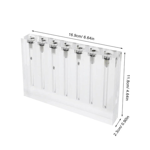 7 Hole Acrylic Engine Oil Quality Tester For Vehicle Diagnostics Easy Oil Degradation Check Visual Oil Comparison Kit Oil Analysis Tool For Quick DIY Vehicle Maintenance, 16.9cm x 11.8cm