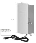 Outdoor 200W Low Voltage Landscape Transformer With Plug-And-Play Multi Tap Output For 12V 13V 14V 15V Landscape Lighting