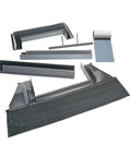 Heavy Duty High Profile Tile Roof Flashing Kit With Super Adhesive Backing Designed For Curb Mount Skylights parts displayed.