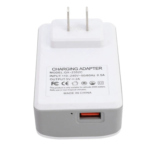 Rock Solid Emergency Ups Adapter With 1200Mah Battery 5V2A Backup Power Supply For Routers Modems Cctv Cameras, showing front with plug.