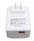 Top Tier Uninterruptible Power Supply UPS With 2600mAh Battery Backup For Desktop Computers And Network Routers Featuring Wide Voltage Input and Smooth Reliable Output For Effortless US Plug Hookups and Zero Sweat Power Outage Fixes charging adapter with two metal prongs.