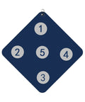 Wall Mounted Archery Style Fencing Target For Saber Foil And Epee Training With Five Bullseye Zones displaying numbers 1 to 5