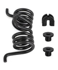 Clutch Torsion Return Spring And Bushing Kit For Toyota 4Runner 1996 To 2002, Tacoma 1995 To 2004, Tundra 2004 To 2006 Replacement Parts 90949-03022 90386-05018 90389-05017 Iron And Rubber Black Finish showing spring and bushings